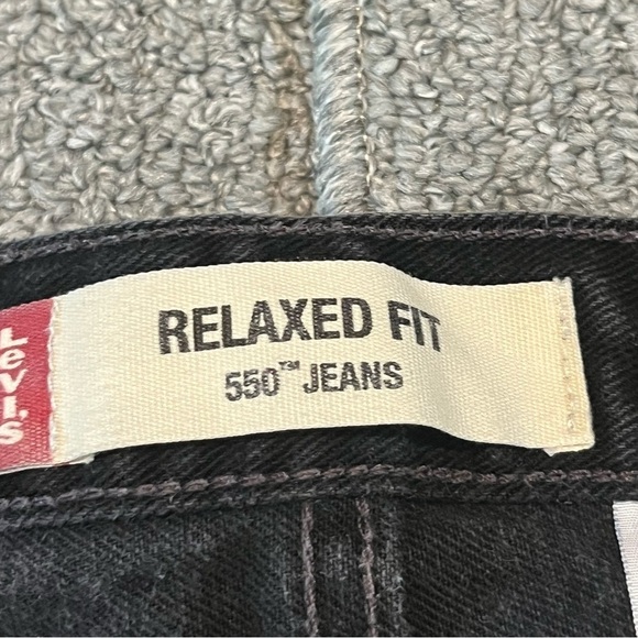 Vintage Levis 550 Jeans Mens Size 48X30 Actual 46x29 Black Relaxed Fit Denim - Picture 4 of 11